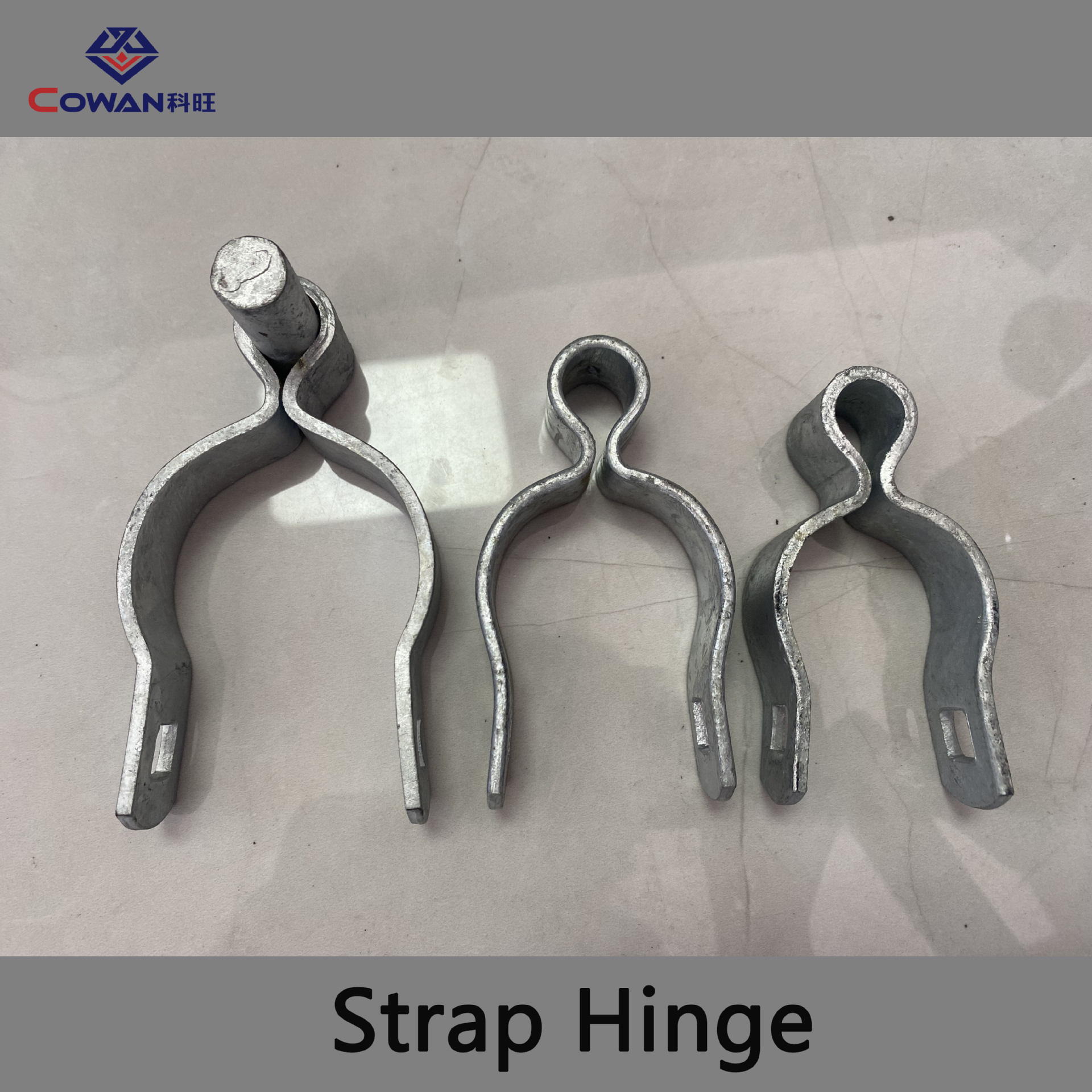 Suministro en stock de todo tipo de accesorios de malla de eslabones de cadena, eje de puerta de tarjeta, cerradura de puerta Strap Hinge, Fork Latch