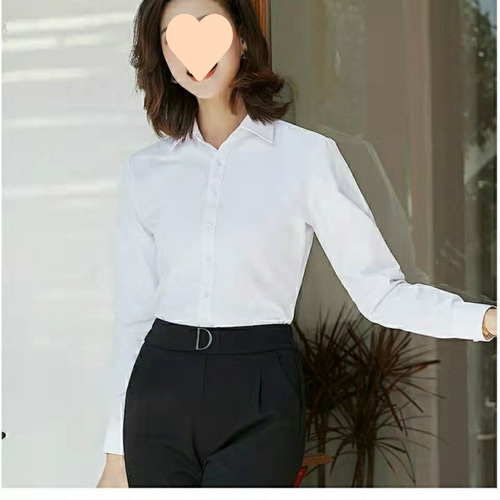 White shirt, women's long-sleeved professional formal dress, figure-fitting, foreign-style wine, temperament, all-matching, slimming work shirt