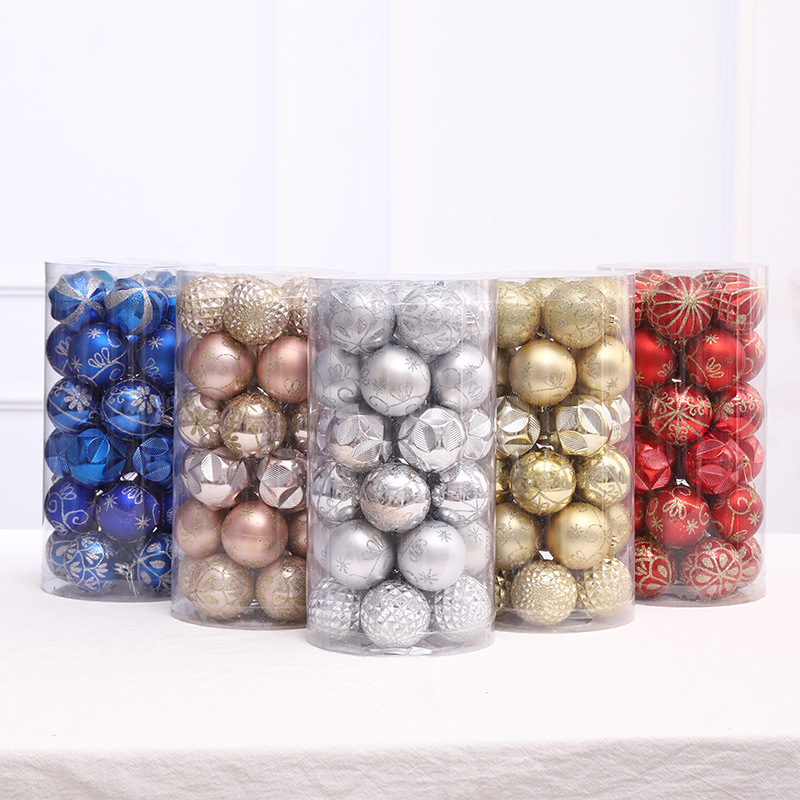 Amazon transfronterizo para Navidad galvanizado bola de luz árbol de Navidad colgante set set set bolas de Navidad galvanizado pintura