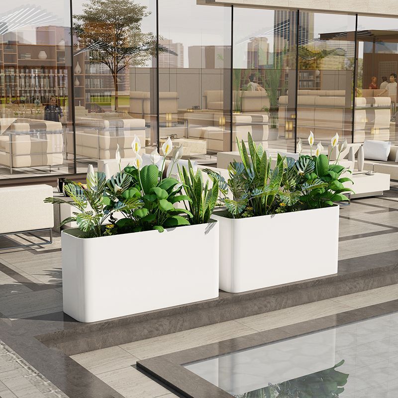 Outdoor flower box iron art landscaping combination, outdoor fence partition, metal finished product, balcony movable flower trough