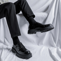 Extra large size foreign trade loafers, lazy one-on-one trendy thick-soled men's shoes 45 British style casual leather shoes 2138-R