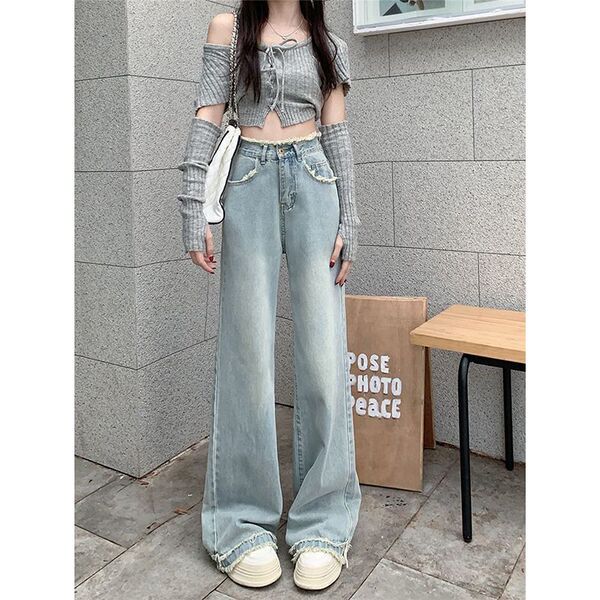 Blue autumn jeans