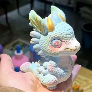 可爱龙宝宝石膏娃娃白胚手工DIY涂色玩具送男女朋友礼物摆件批发