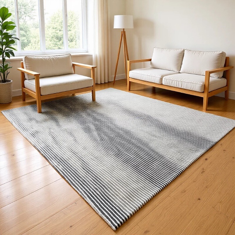 Handmade Wool Carpet, Custom Blended, Thickened, Stain-Resistant, Suitable for Large Areas in the Living Room, Made in Foshan, Easy to Maintain