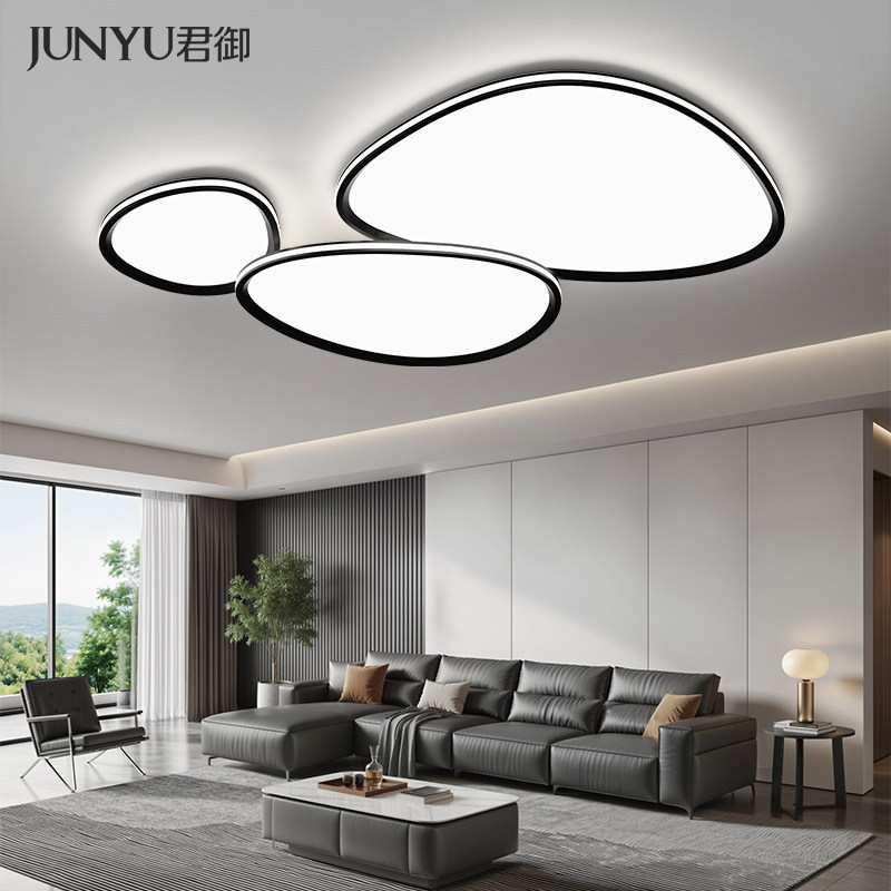 Junyu Cloud Lamp Living Room Main Light Pebble Super Bright Ceiling Light Italian Minimalist Zhongshan Lighting 2026 New Model