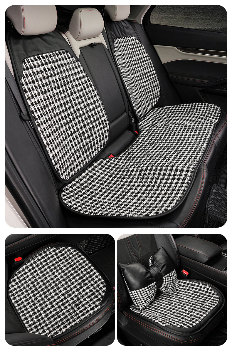 Car Seat Cushion, Suitable for All Seasons, Small Fragrance Style, Comfortable Car Seat Cover, Light Luxury, High-End Feel, Car Decoration Seat Cover