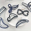 Blue high advanced crab pin, big hair accessory, hairgrip, shark, hairpins, new collection, gradient, high-quality style