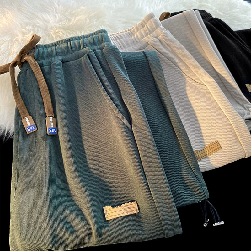 Демисезонные трендовые спортивные повседневные брюки, oversize, свободный прямой силуэт