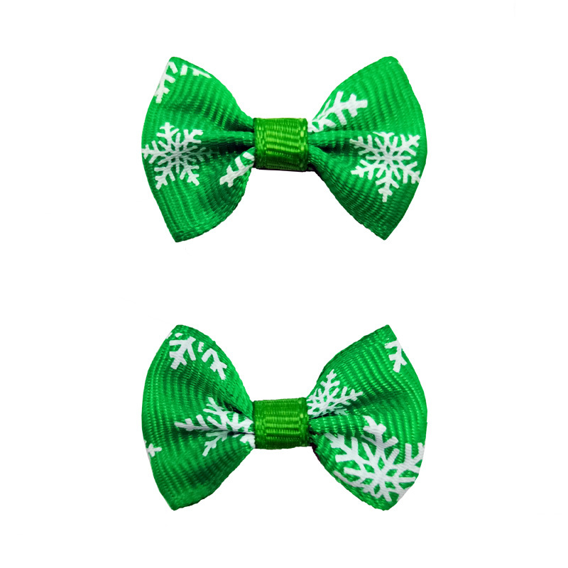 중간 눈송이 녹색