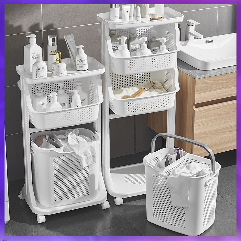 ✅ Multifunctional Dirty Clothes Basket Clothes Storage Basket Household Laundry Basket Balcony Storage Rack Large Dirty Clothes Basket