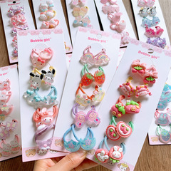 甜美可愛兒童卡通動物發圈女童不傷發皮筋發繩寶寶幼兒園對裝頭繩