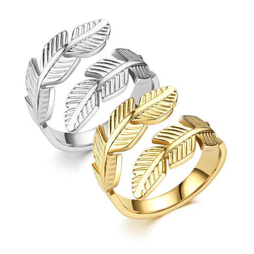 Cross-border European and American retro style titanium steel ring for men, fashionable open ring, light luxury niche couple ring jewelry