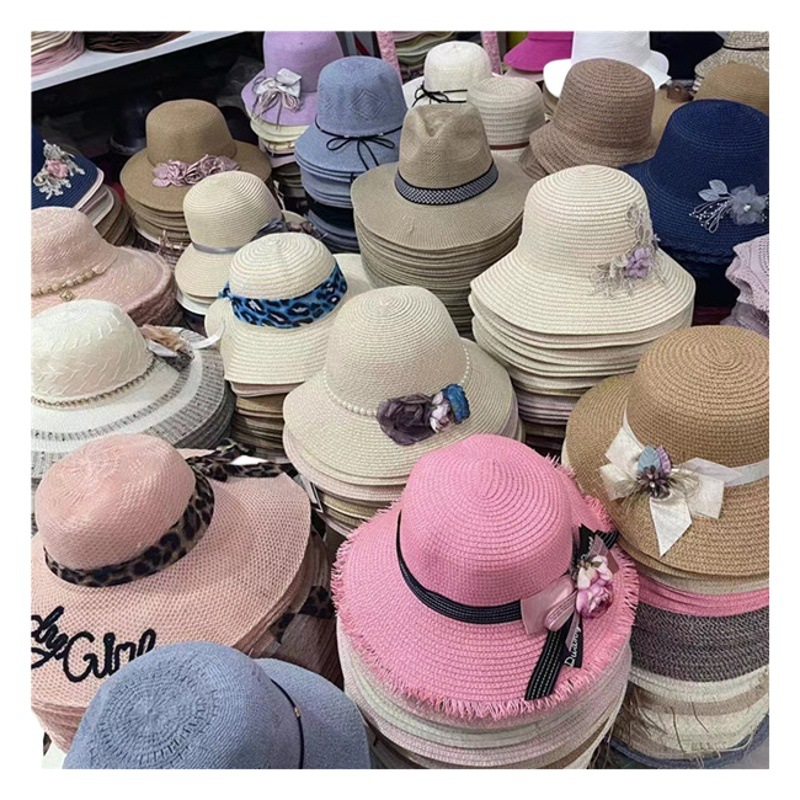 Stall wholesale summer cool hat 10 yuan model new Korean Sun Hat sun hat ladies big straw hat beach hat