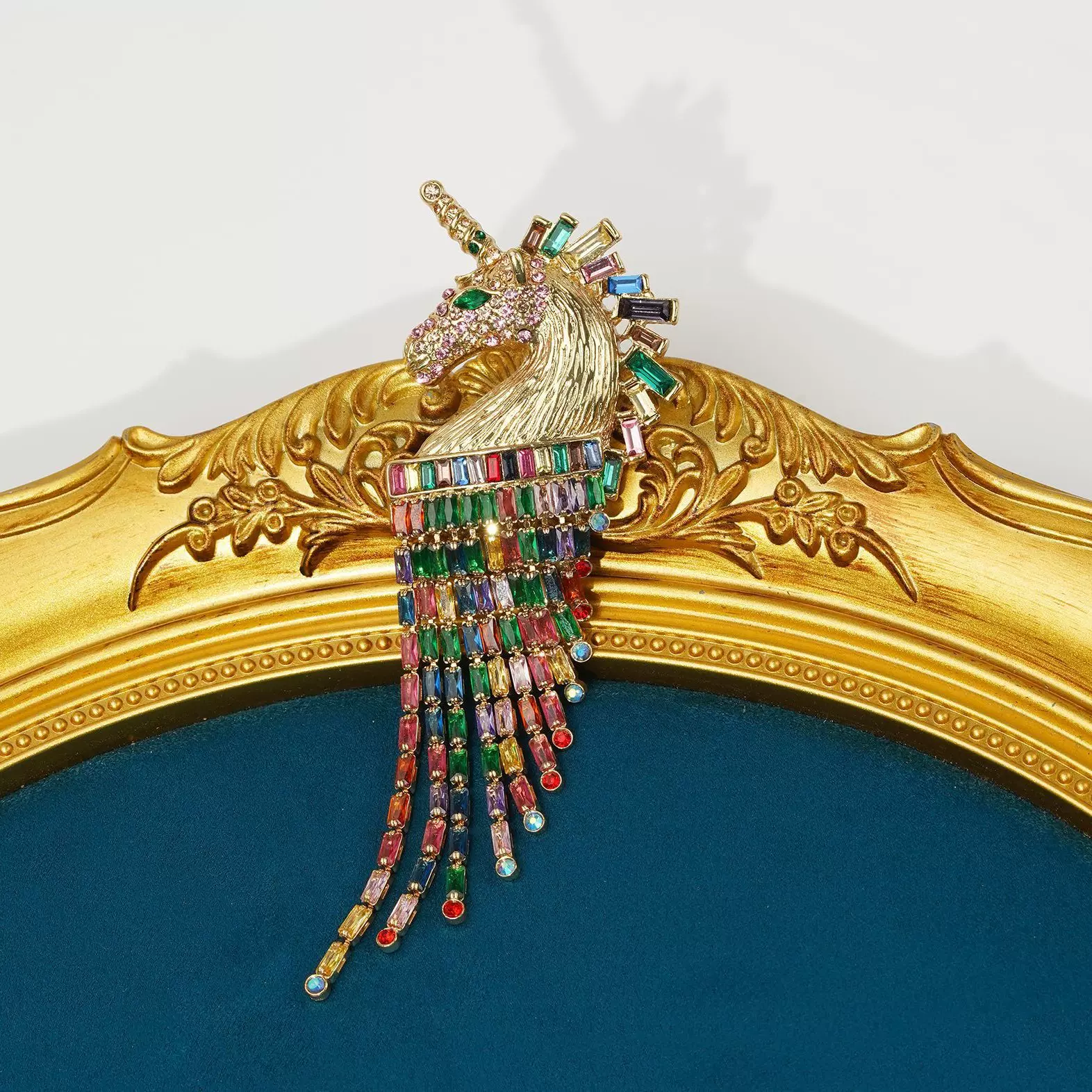 青岛中古vintage重工流苏马胸针复古个性时尚动物胸花宫廷风饰品