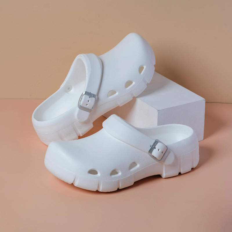 Croc Shoes Women's Summer Non-Slip Wear-Resistant Camping Style Toe-Toe Slippers for Outer Wear Eva Cut Out Breathable Non-Stinky Foot Sandals