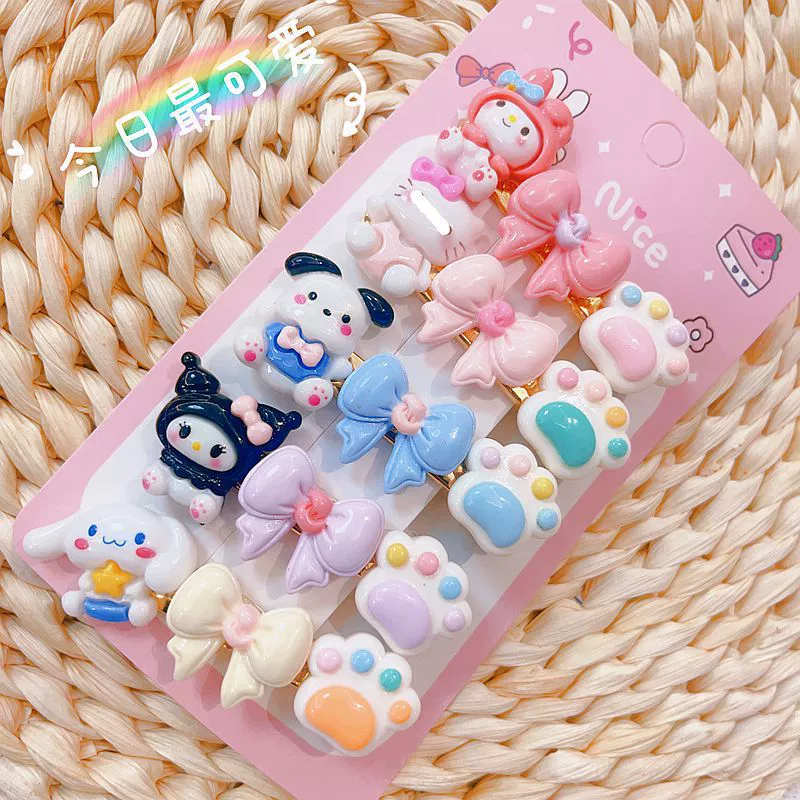 Glossy cartoon hairgrip, universal bangs