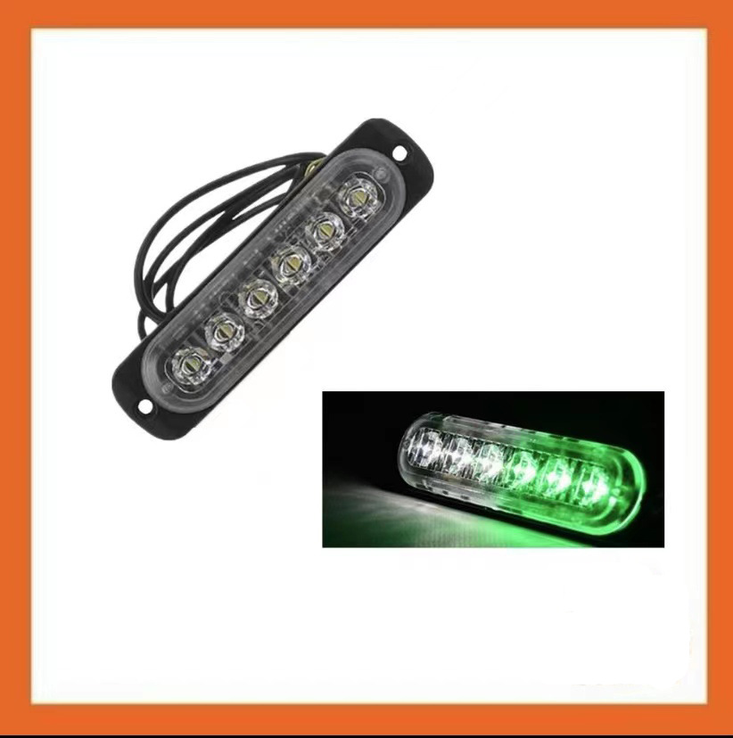Luz de advertencia del coche luz intermitente motocicleta camioneta 12-24V Universal 6LED ultrafino señal lateral luz intermitente