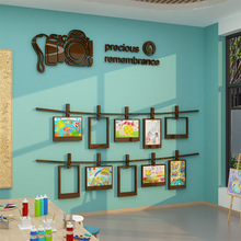 幼儿园照片墙面装饰环境创设主题半成品画室布置美术教室作品展示
