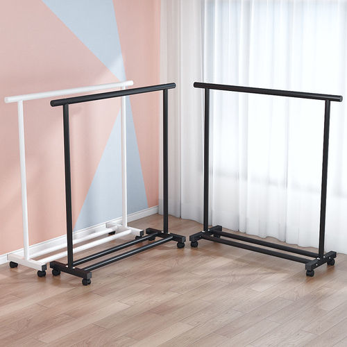 Simple clothes drying rack floor-standing bedroom folding household clothes drying rod indoor balcony shelf cool drying clothes hanger wardrobe