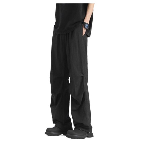 Sunscreen umbrella soldier working pants men's summer thin ice silk straight wide-leg casual pants outdoor functional assault pants