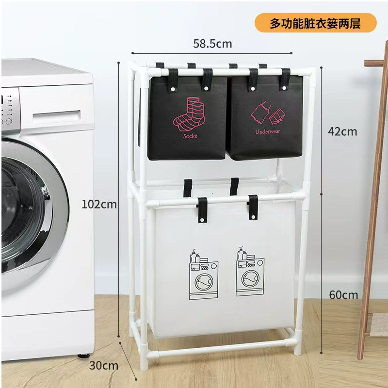 Корзина для белья, система хранения от Other — модульная многослойная конструкция с колесами и улучшенными ремнями