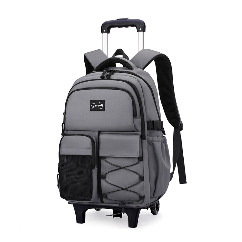 Mochila de tracción para niños de peces naturales, estudiantes de primaria de grado 3 - 6 pueden escalar escaleras, moda de alta capacidad, bolsas de tracción de escuela secundaria