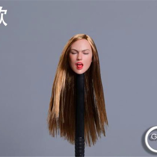 1/6 여성 군인 머리 조각 유럽과 미국의 섹시한 표현 여성 머리 조각 세 번째 총알 GACTOYS GC025
