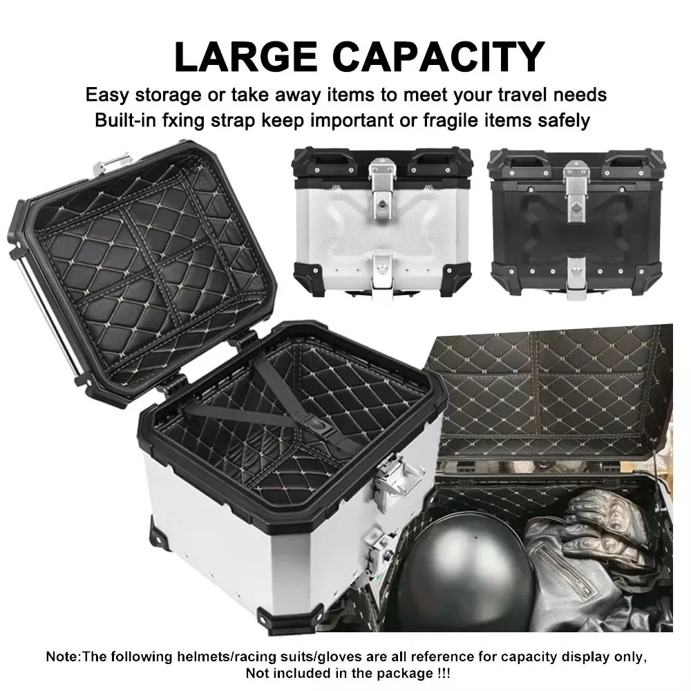 Universal 28L/32L/36L/45L/55L/65L/80L/85L/100L Motorcycle Universal Aluminum Alloy Tail Box