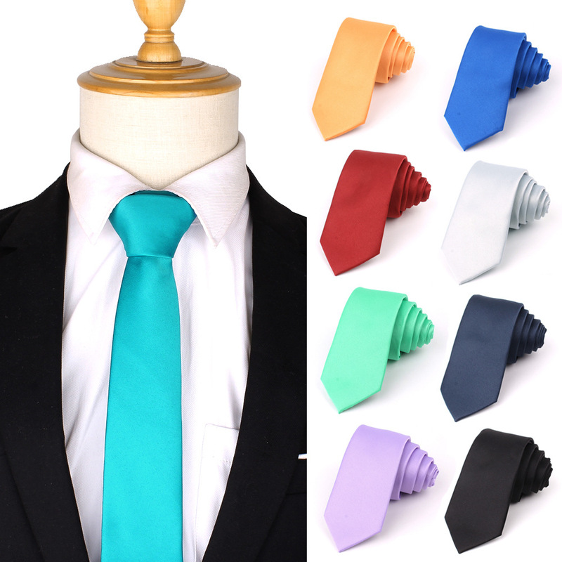 In stock tie Korean style monochrome matte candy color super narrow 6cm tie suit accessories cross-border supply In stock tie Korean style monochrome matte candy color super narrow 6cm tie suit accessories cross-border supply