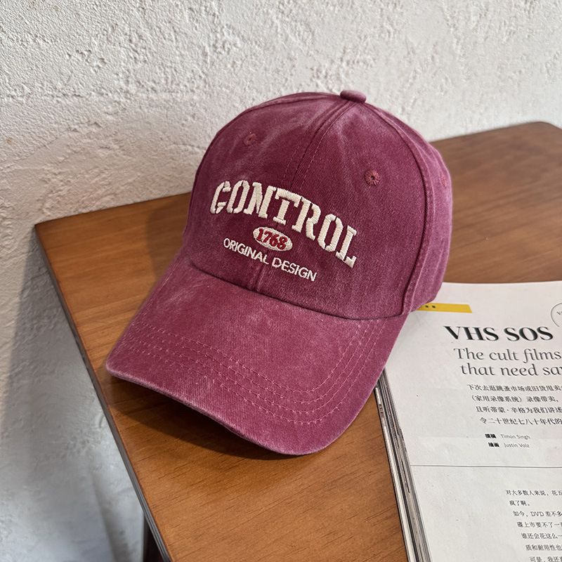 Retro americano lavado con agua hacer viejas letras punzadas gorra de lengua mujer al aire libre hombre ocio sombrero de béisbol de protección solar
