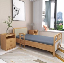 养老院实木护理床常规老年人单人带扶手多功能家具；
