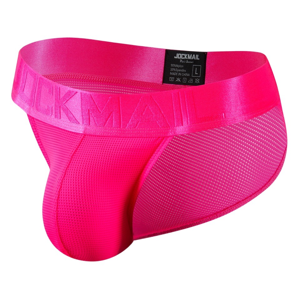 Jockmail 2022 nueva ropa interior de los hombres triángulo malla transpirable deportes fitness shorts