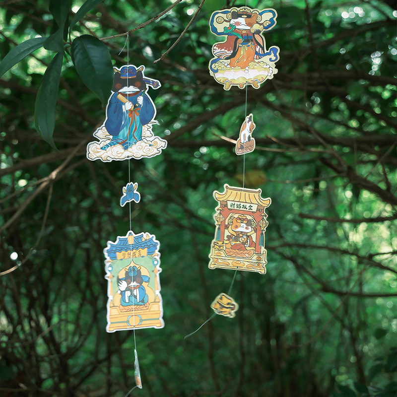 Tarjeta de felicitación colgante de Mu Ran, estilo nacional y tema de estilo japonés, tarjeta de felicitación de viaje, mensaje conmemorativo, bendición, tarjeta pequeña, postal