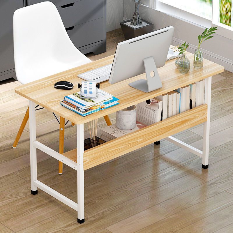 Computer Desk Desktop Table Simple Economical Bedroom Student Home Rental Office Writing Simple Desk Bookshelf