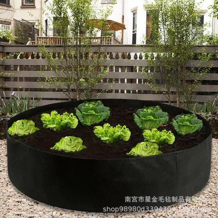 Cross-Border Felt Planting Bags, Thickened Non-Woven Fabric Planting Bags, Tree Planting Bags, Vegetable Plant Round and Rectangular Growing Bags