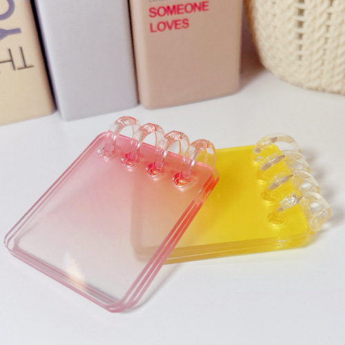 Anime Colorful Gradient Spiral Notebook Creative Cartoon Acrylic Student Desk Ornament Cute Decorative Item