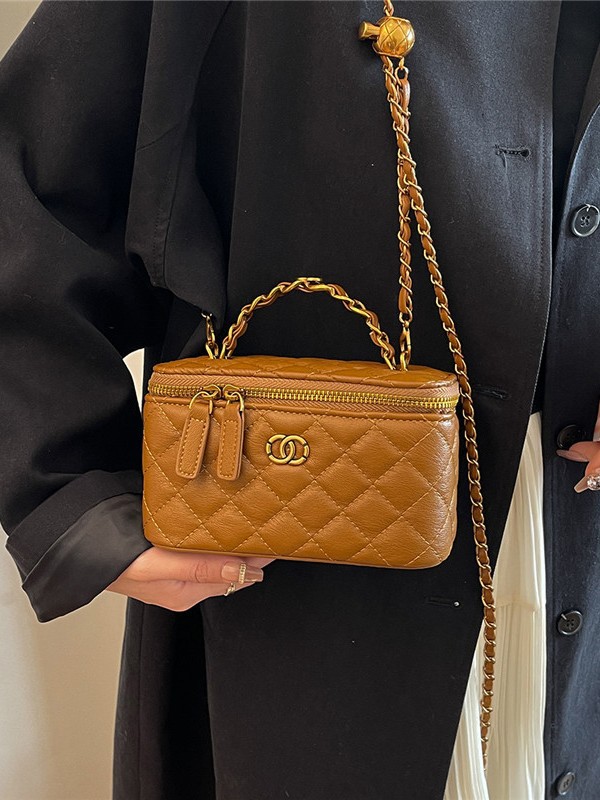 Bolsa de caja de viento de fragancia de diamante bordado de moda de comercio exterior de cadena universal bolso de mano de lujo ligero personalidad bolso de mano