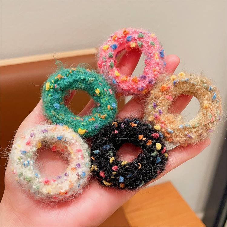 Banda de pelo para niños corbata de pelo colorida de niña cuerda de pelo de felpa bebé de alta elasticidad no duele cuerda de pelo accesorios para el cabello para niñas