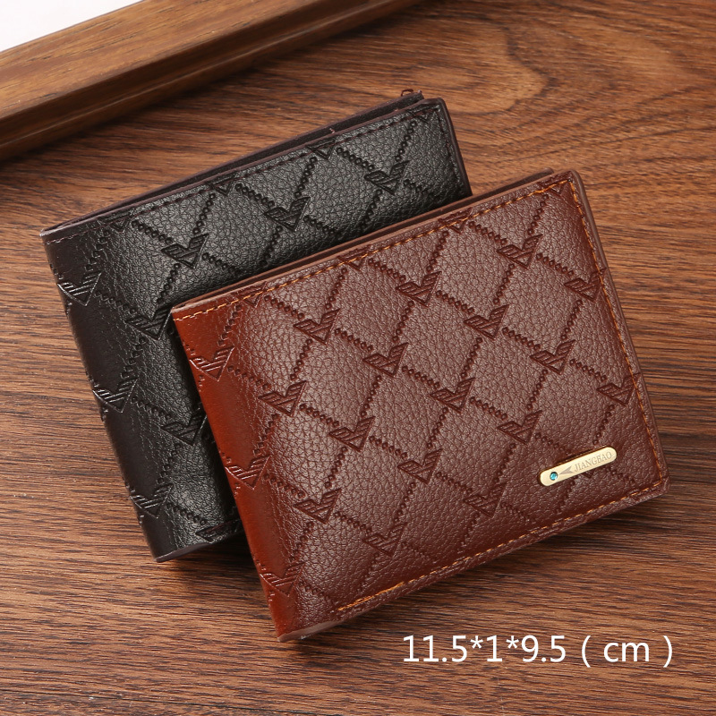 2024 Cross-Border Supply Pu Coin Purse Card Holder Men's Wallet Short Style Source Manufacturer Wholesale Trendy Print