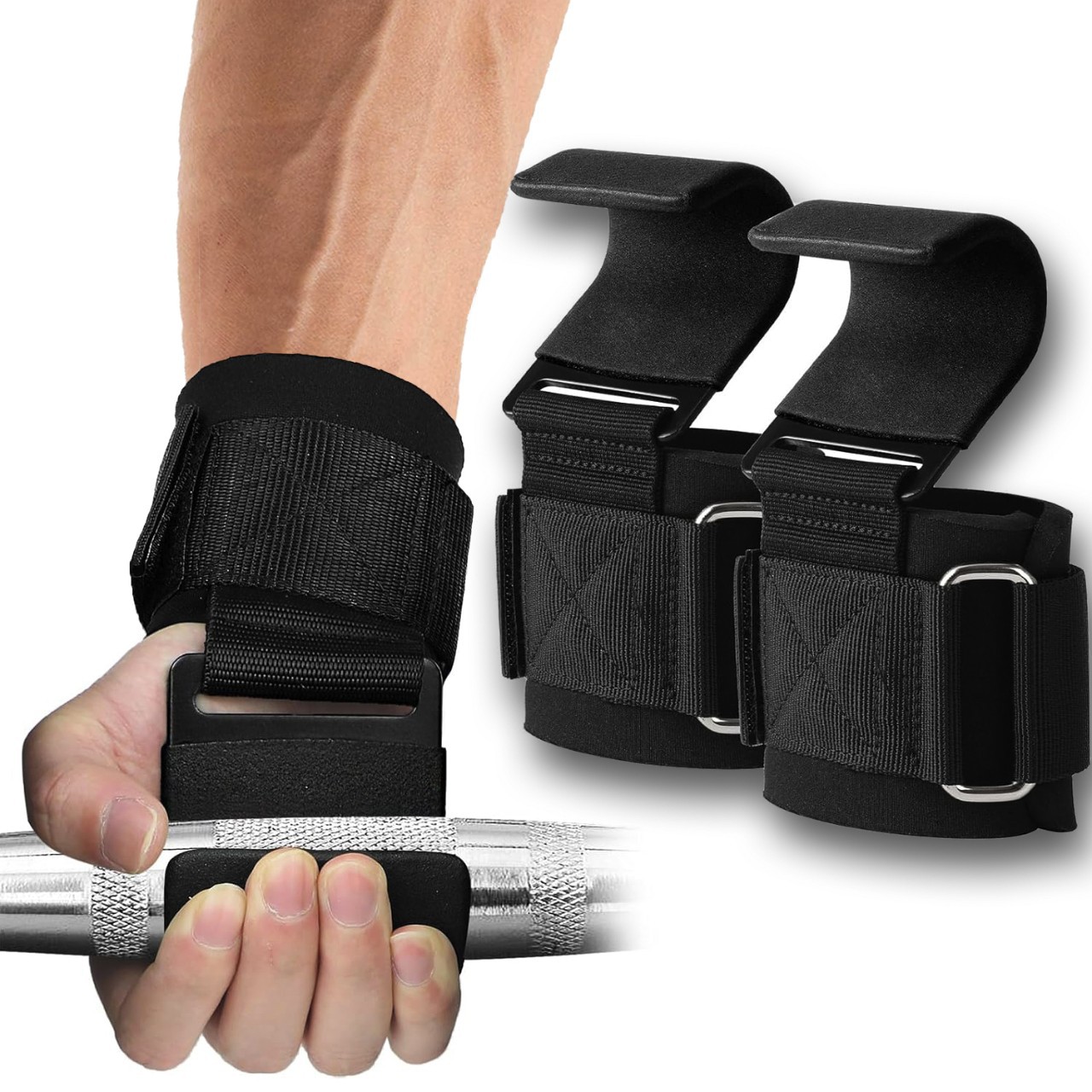 Sports-specific fitness weightlifting pull-up wrist hook barbell training grip hook hand-lifting hook