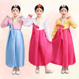 新款刺绣时尚朝鲜族服饰韩服民族特色大长今阳光演出摄影服女儿童