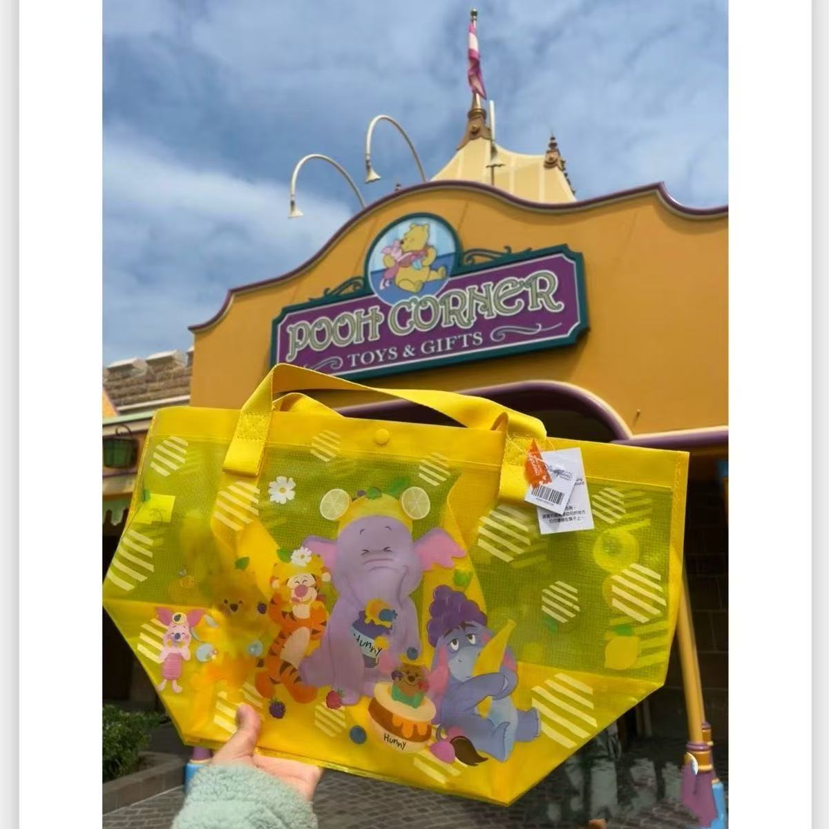 Cute Poop-Poop Waterproof Handbag Suitable for Inner Pooh Shopping Bag Protective Case Large Capacity Storage Eco Bag