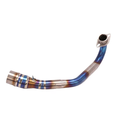 Titanium Alloy Front and — Motorcycle exhaust pipe