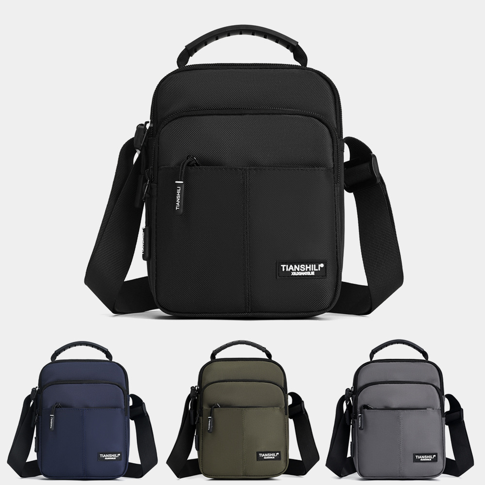 Simple cross-border men's bag, new fashion casual business men's shoulder bag, multifunctional Oxford cloth men's crossbody bag