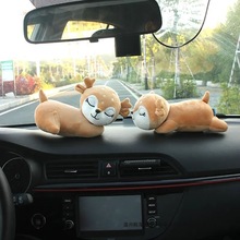 车载摆件一路平安鹿竹炭包公仔汽车后窗摆件新车除甲醛除异味碳包