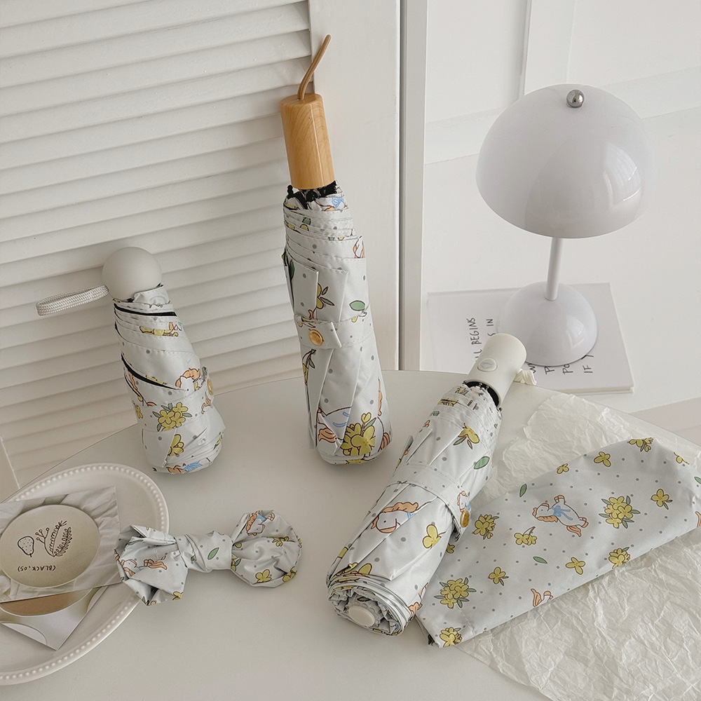 Automatischer Blumen Regenschirm Für Damen Als Sonnenschutz_voghion.com