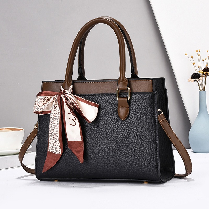 Luxury Large Capacity Women's Bag 2024 Autumn/Winter New Lychee Grain Mother-Daughter Bag Handbag Commuter Crossbody Bag - Thumbnail 4