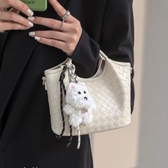 高級手織りキャベツバスケットポータブルバケットバッグ新しいニッチ絶妙で多用途なシングルショルダークロスボディバッグ