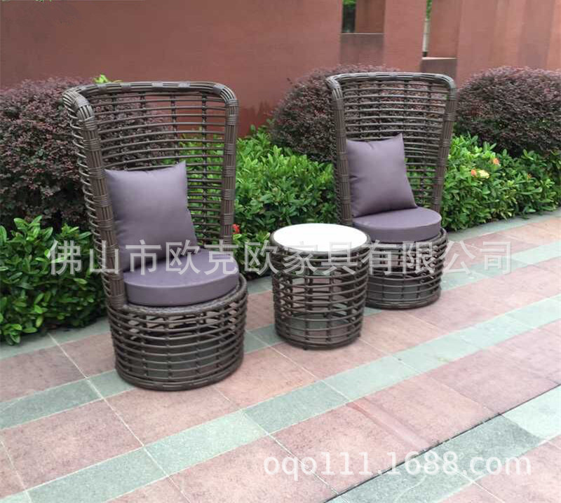 户外别墅室内外阳台庭院藤椅休闲田园风格家具编藤桌椅 Z292