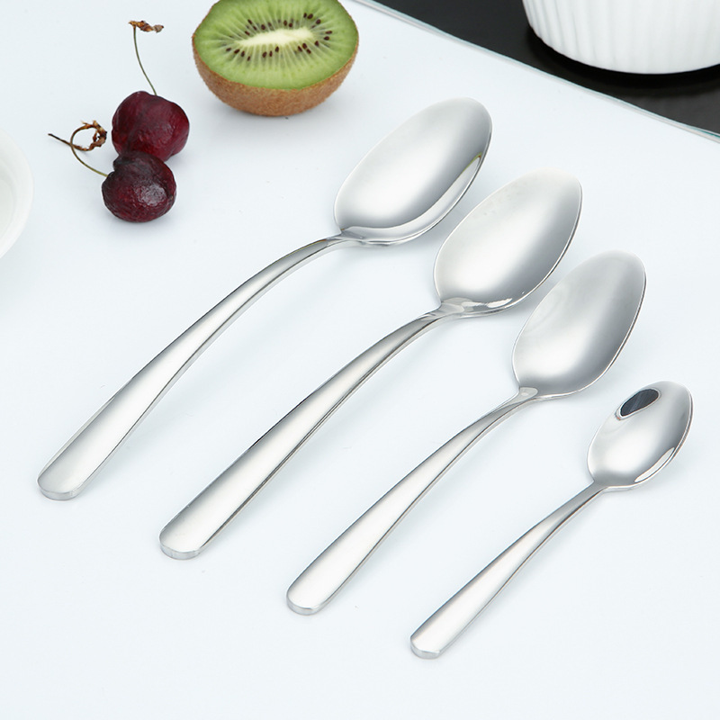 Cross-Border Elegant Thickeneded 304 Stainless Steel Tableware Hotel Western Steak Knife and Fork Cross-Border Tableware Spoon Dessert Spoon